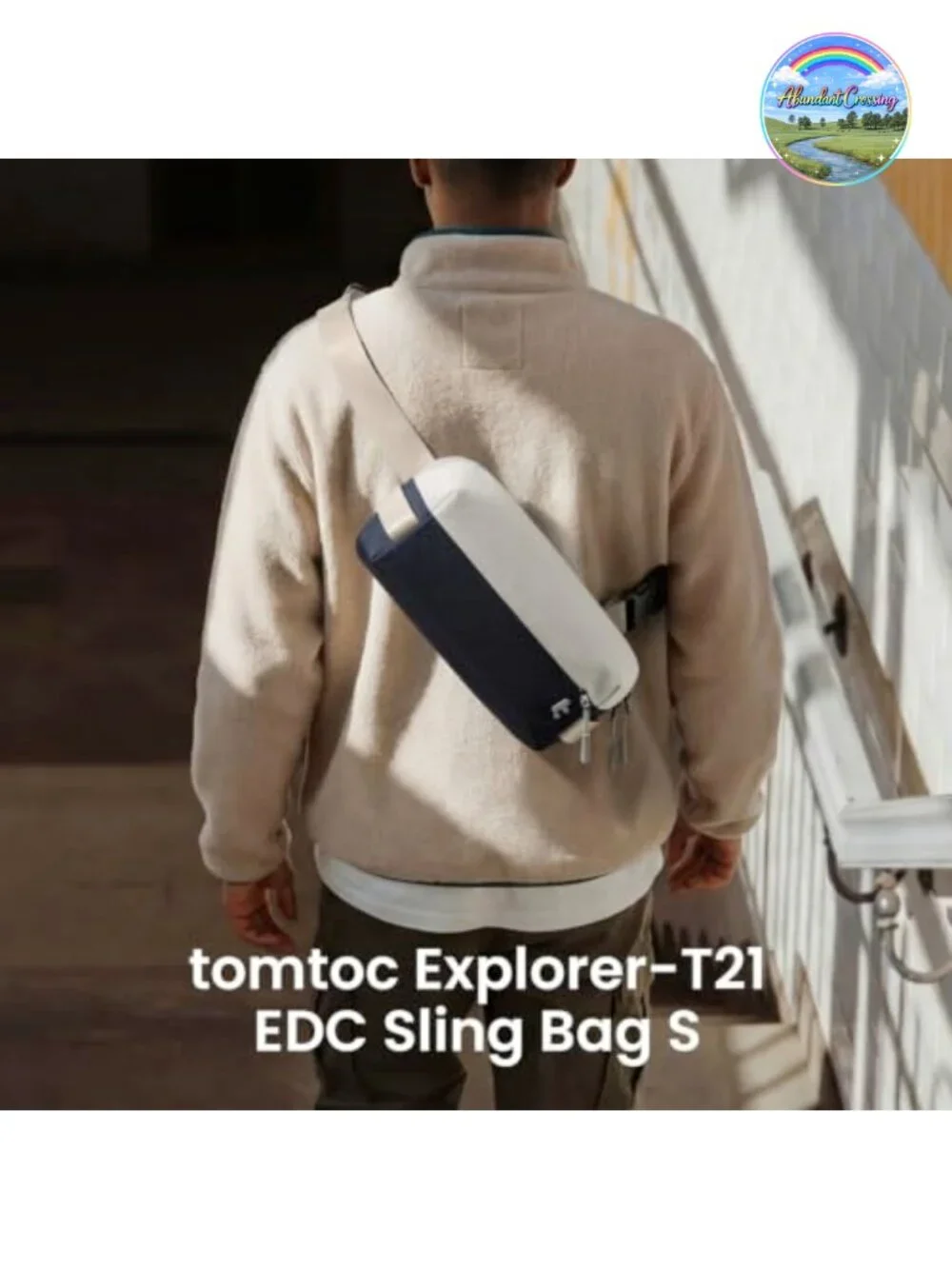 Compact EDC Sling Bag 840D Recycled Polyester Crossbody Chest Shoulder Pack for